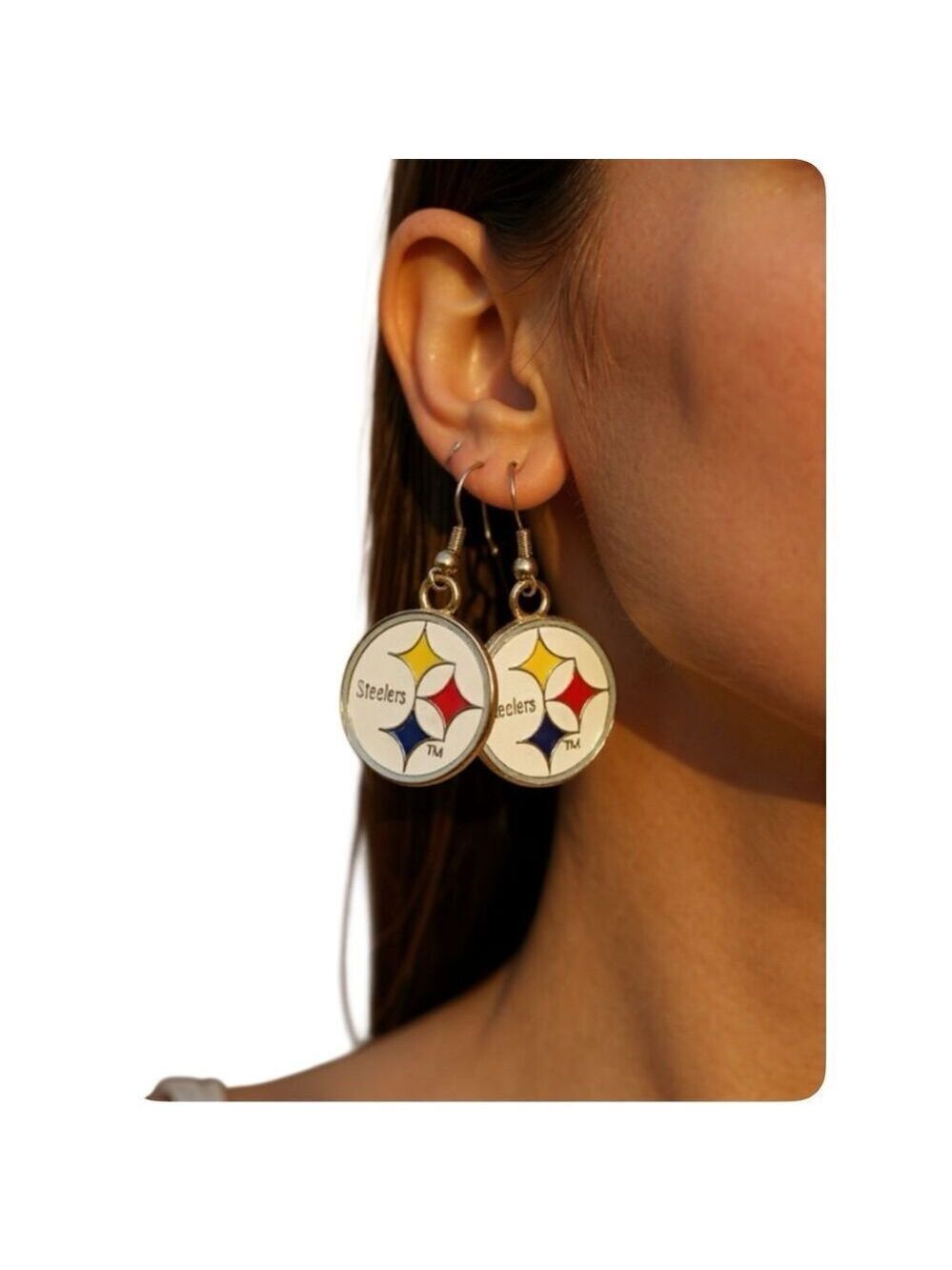 NFL Pittsburgh Steelers Team Earrings Logo Y2K